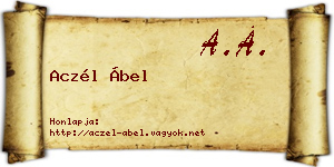 Aczél Ábel névjegykártya