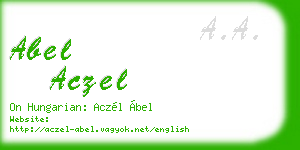 abel aczel business card