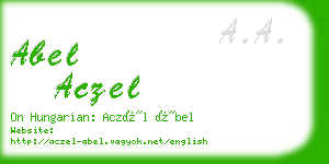 abel aczel business card